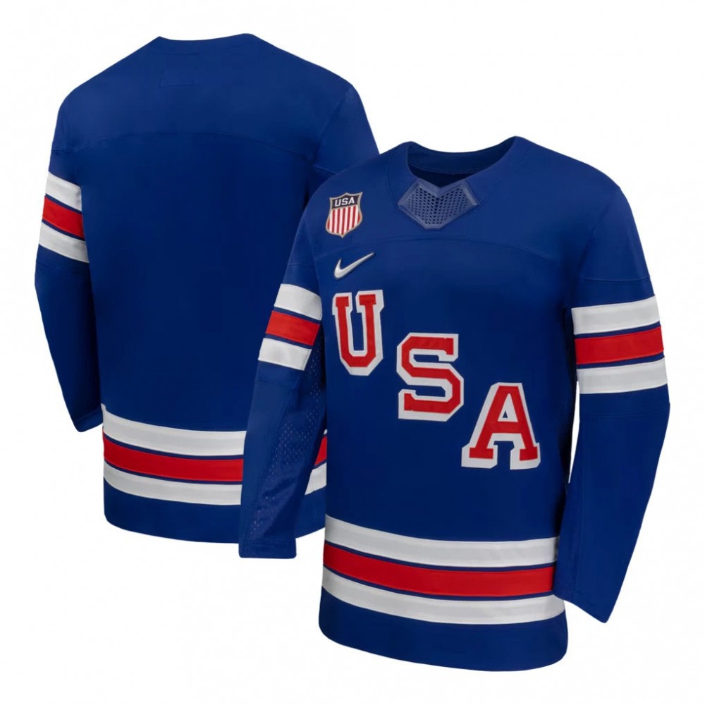 USA Hockey Olympic 2026 Royal Home Replica Blank Jersey-Pro Kit Vault | Brand New 26/27 Sports Jerseys